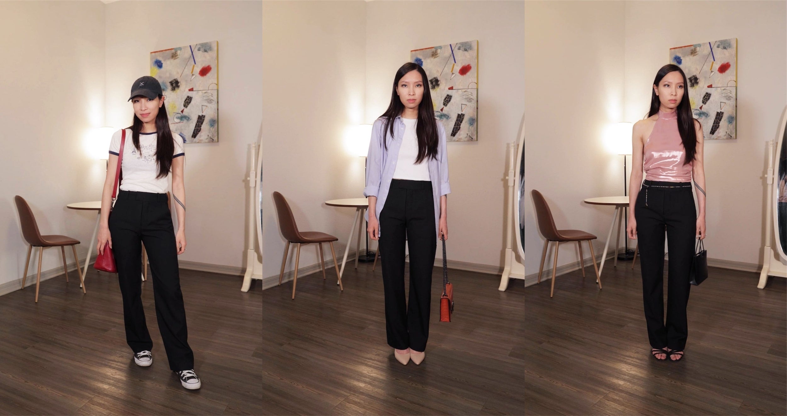 6 Ways to Style Black Pants (Washable Merino - Wide Leg)