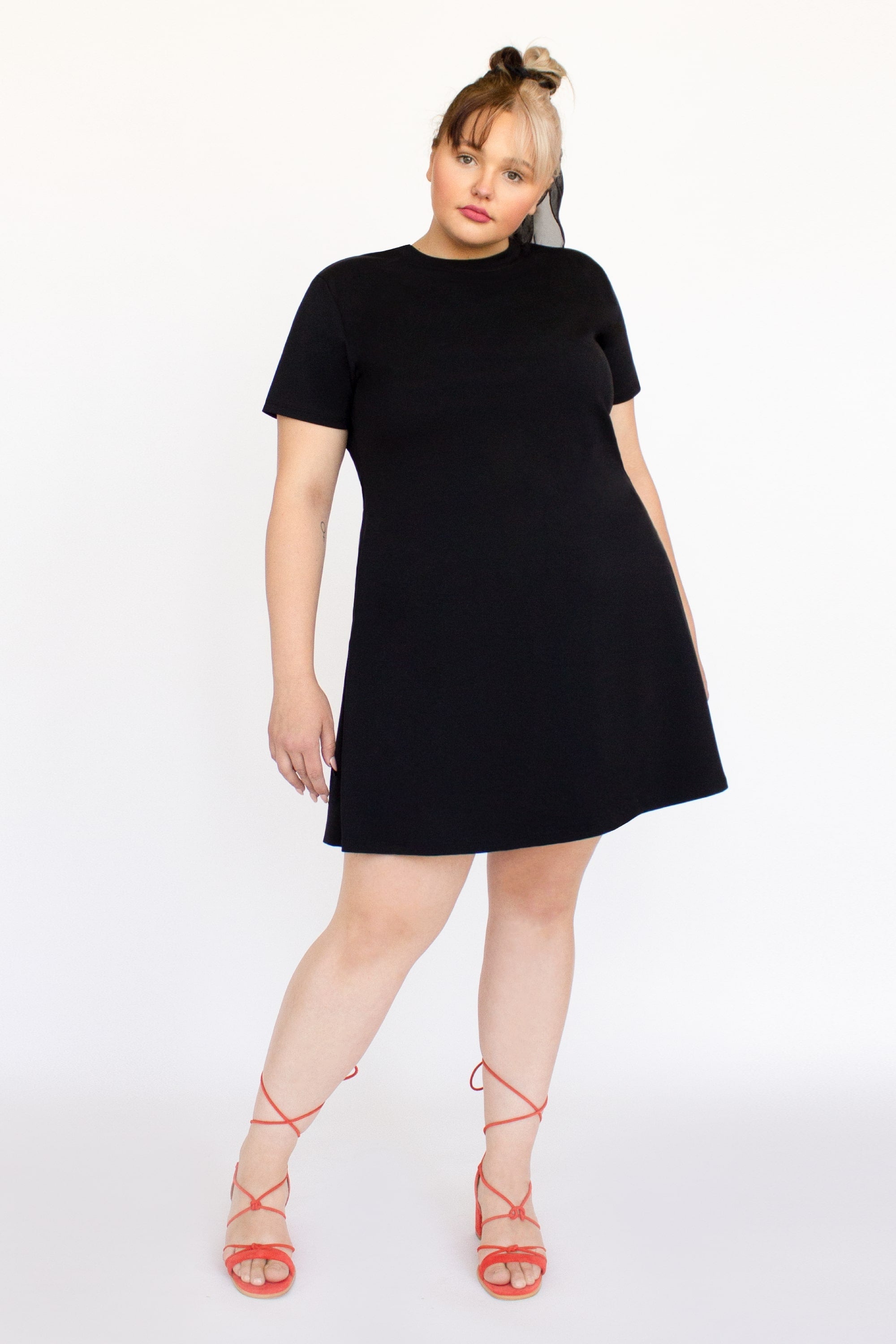 Black BCI Cotton T-shirt Dress