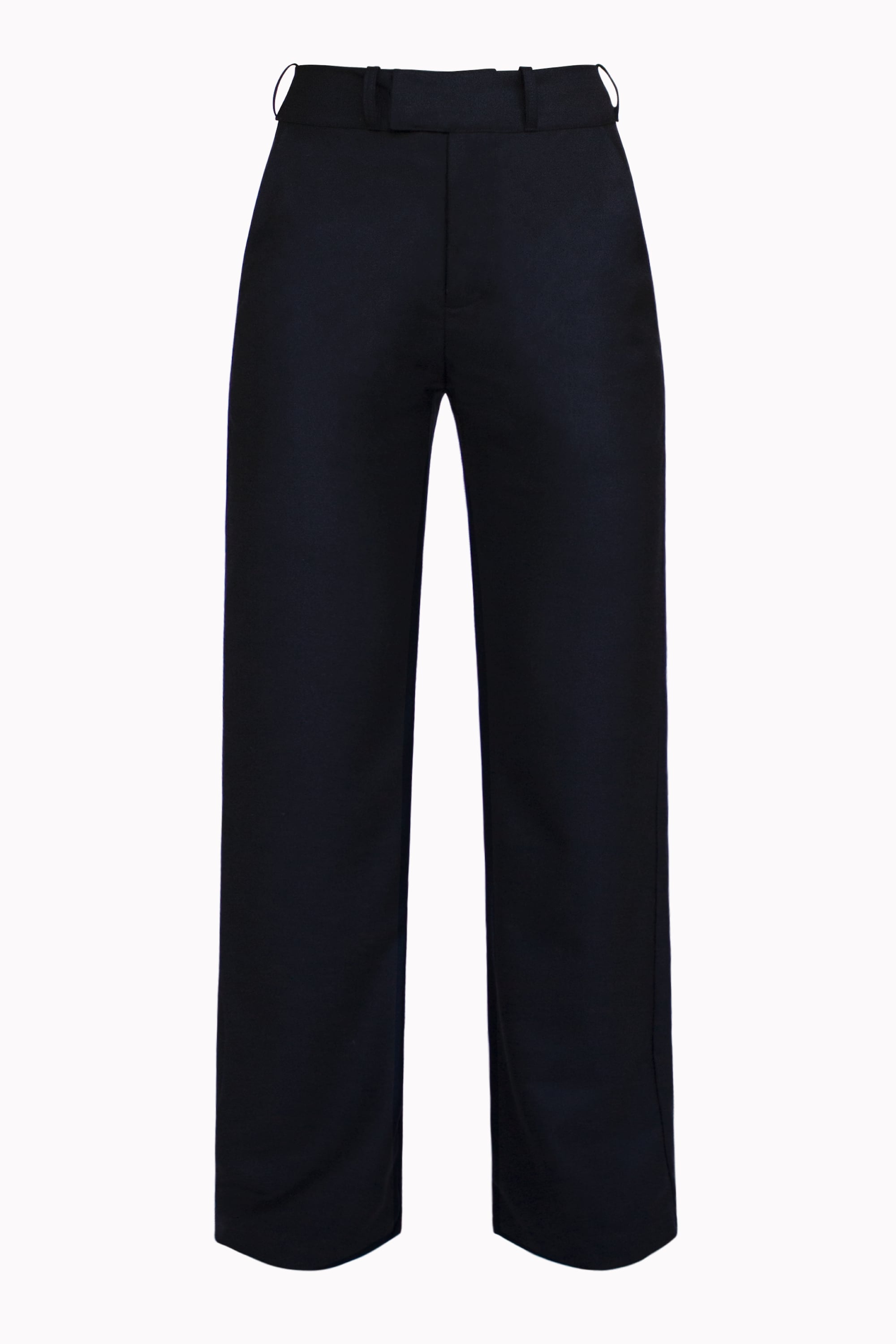 Washable Merino Wool Black Pants -- Wide Leg