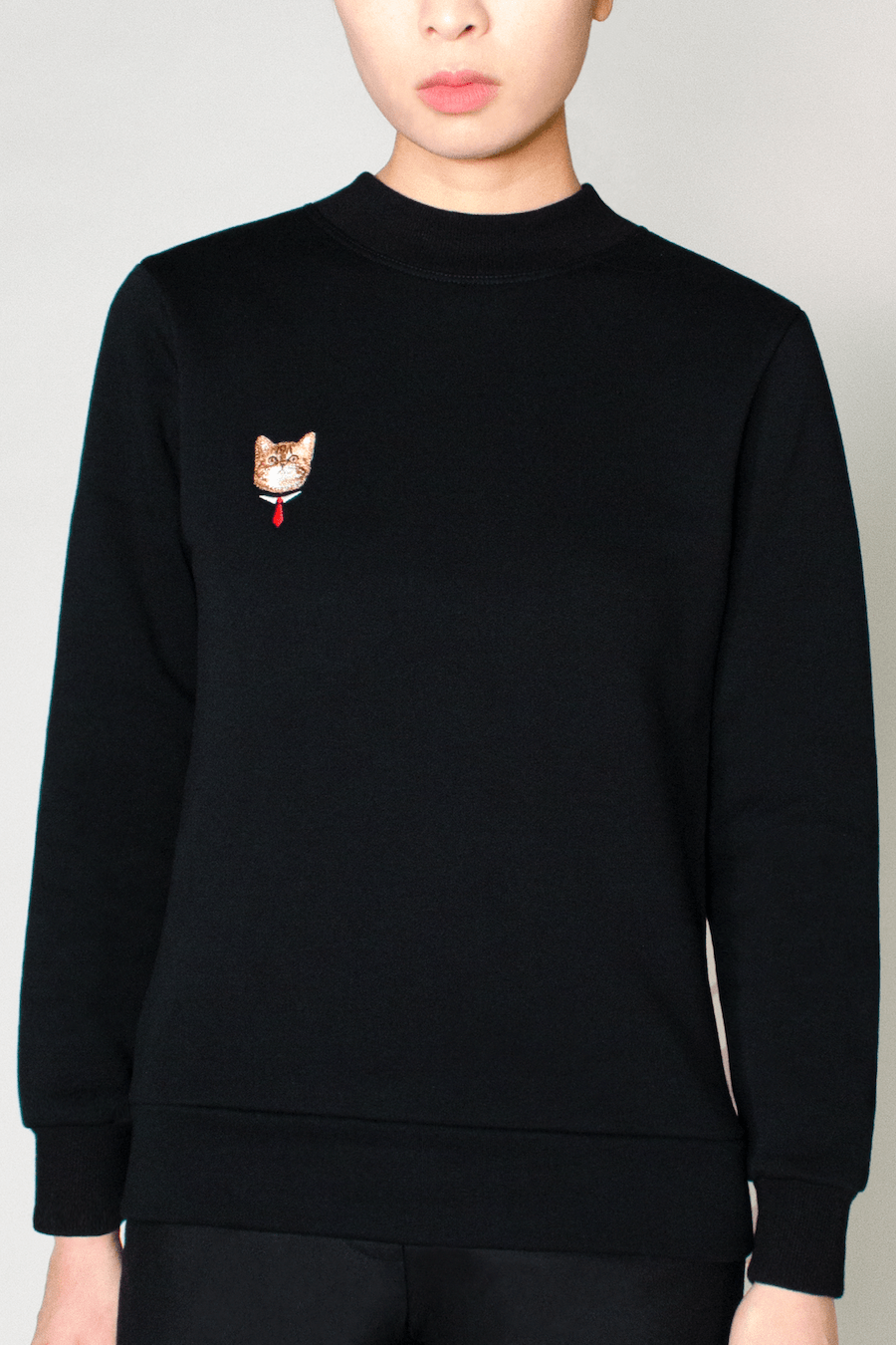 GOTS Certified Organic Cotton Sweatshirt -- Business Cat