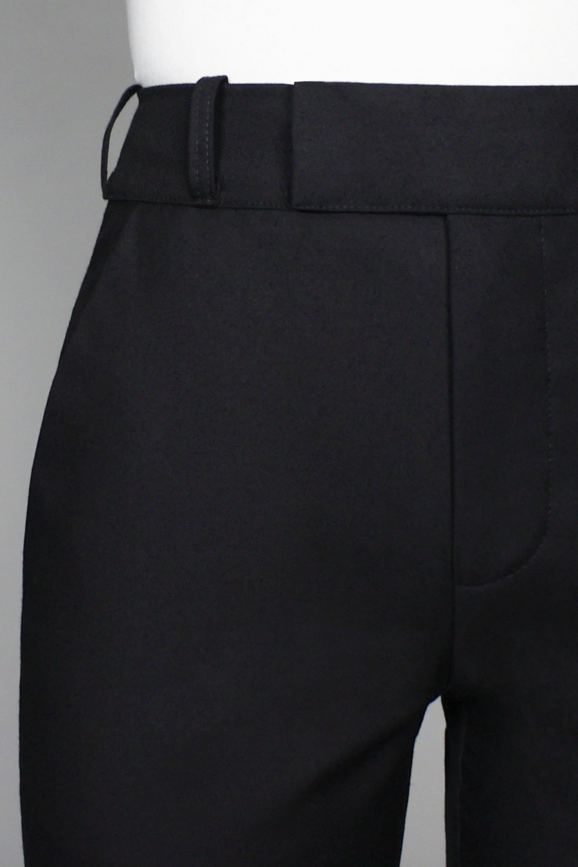 Washable Merino Wool Black Pants -- Wide Leg