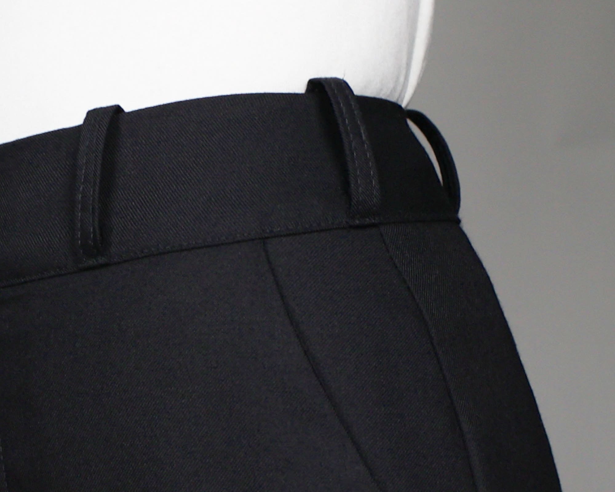 Washable Merino Wool Black Pants -- Wide Leg