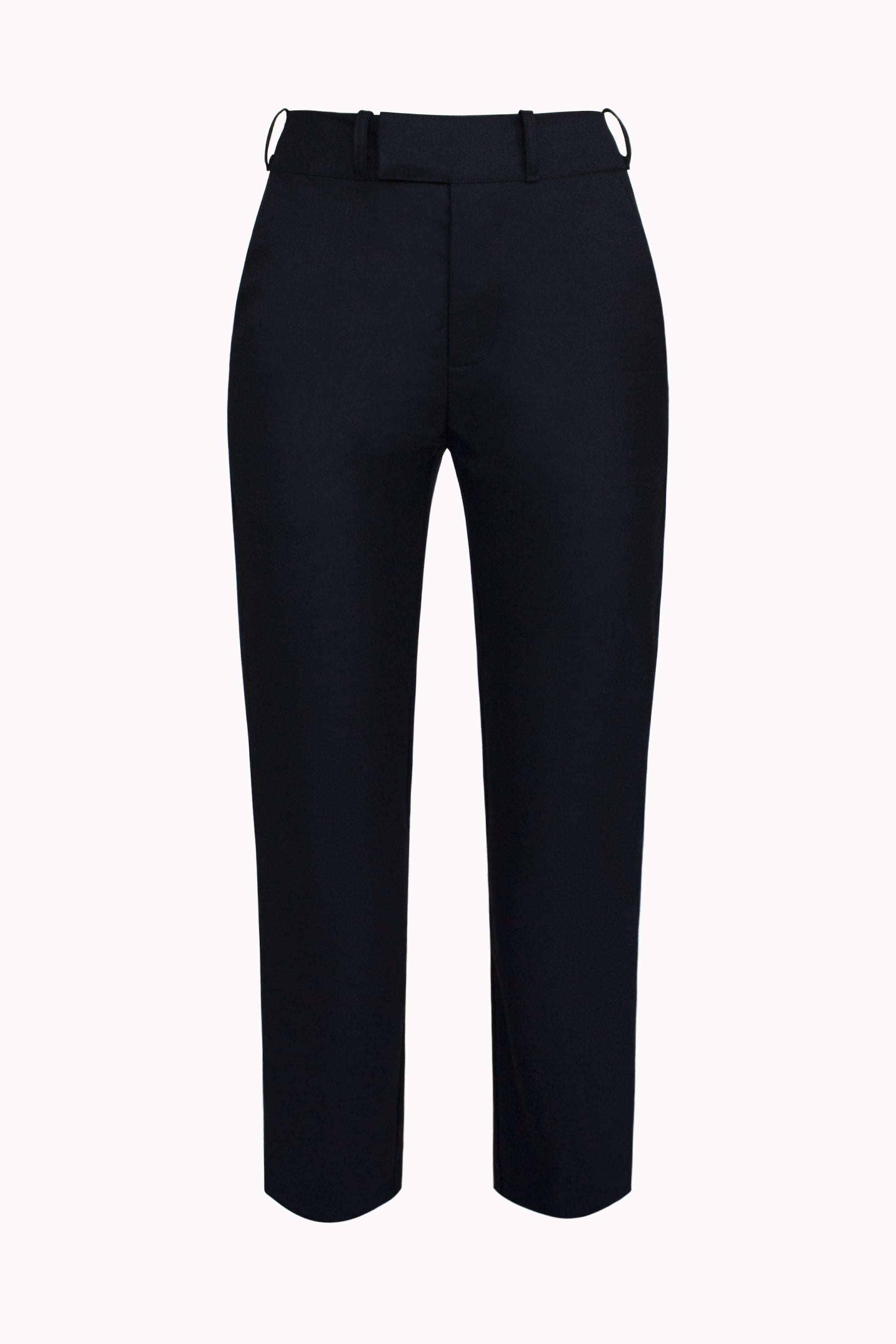 Washable Merino Wool Black Pants -- Cropped