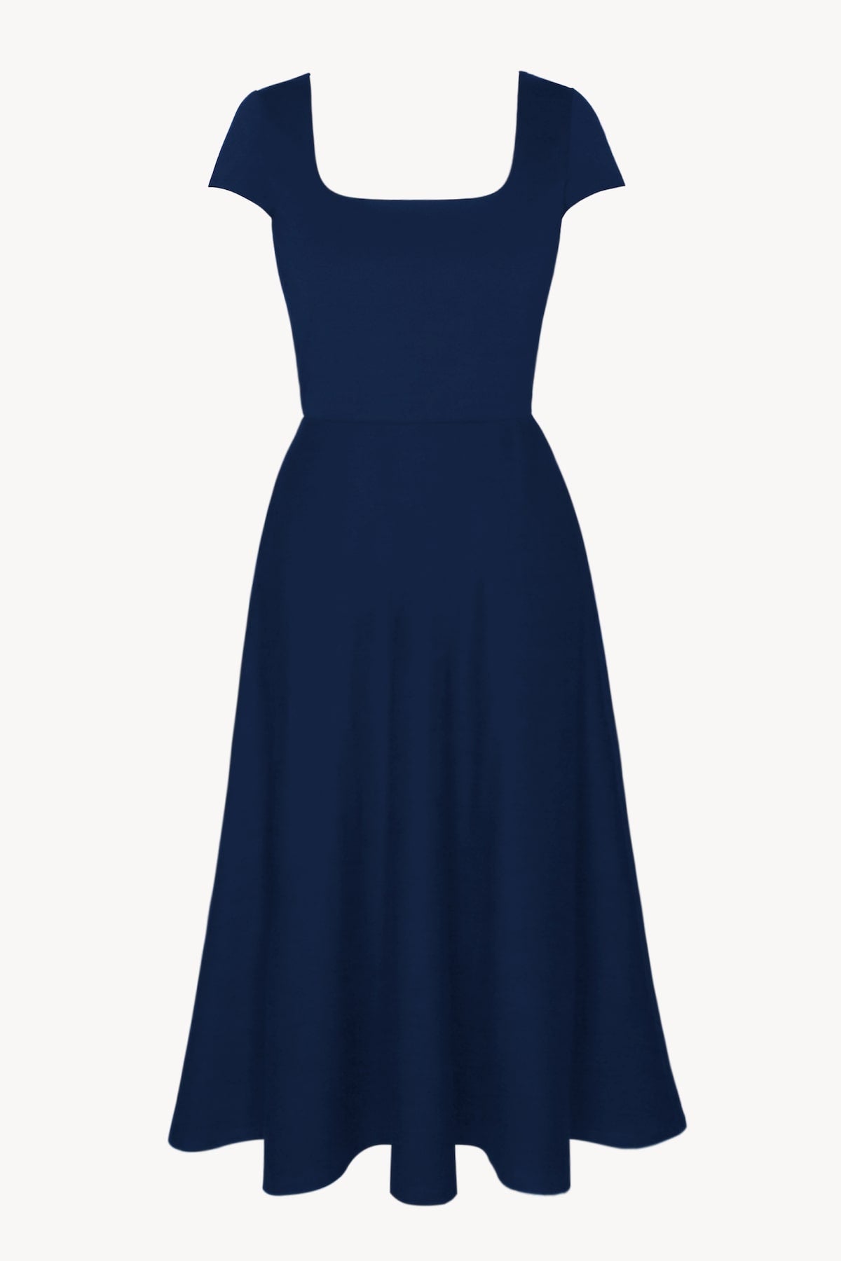 Navy blue cheap mid calf dress