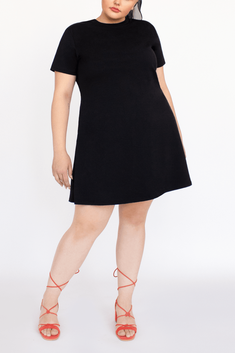 Black BCI Cotton T-shirt Dress