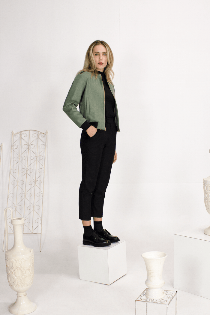 Black Colour Jungle bomber jacket olive